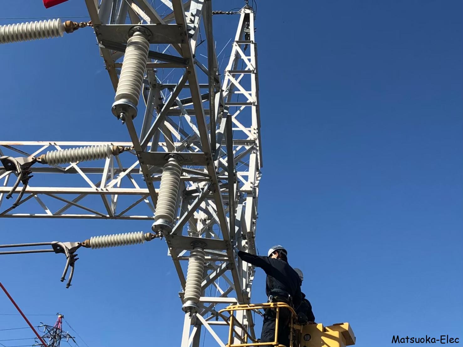 架線工事 - 株式会社松岡電機：富山県内の電気・制御盤作成、改修・電気通信工事なら